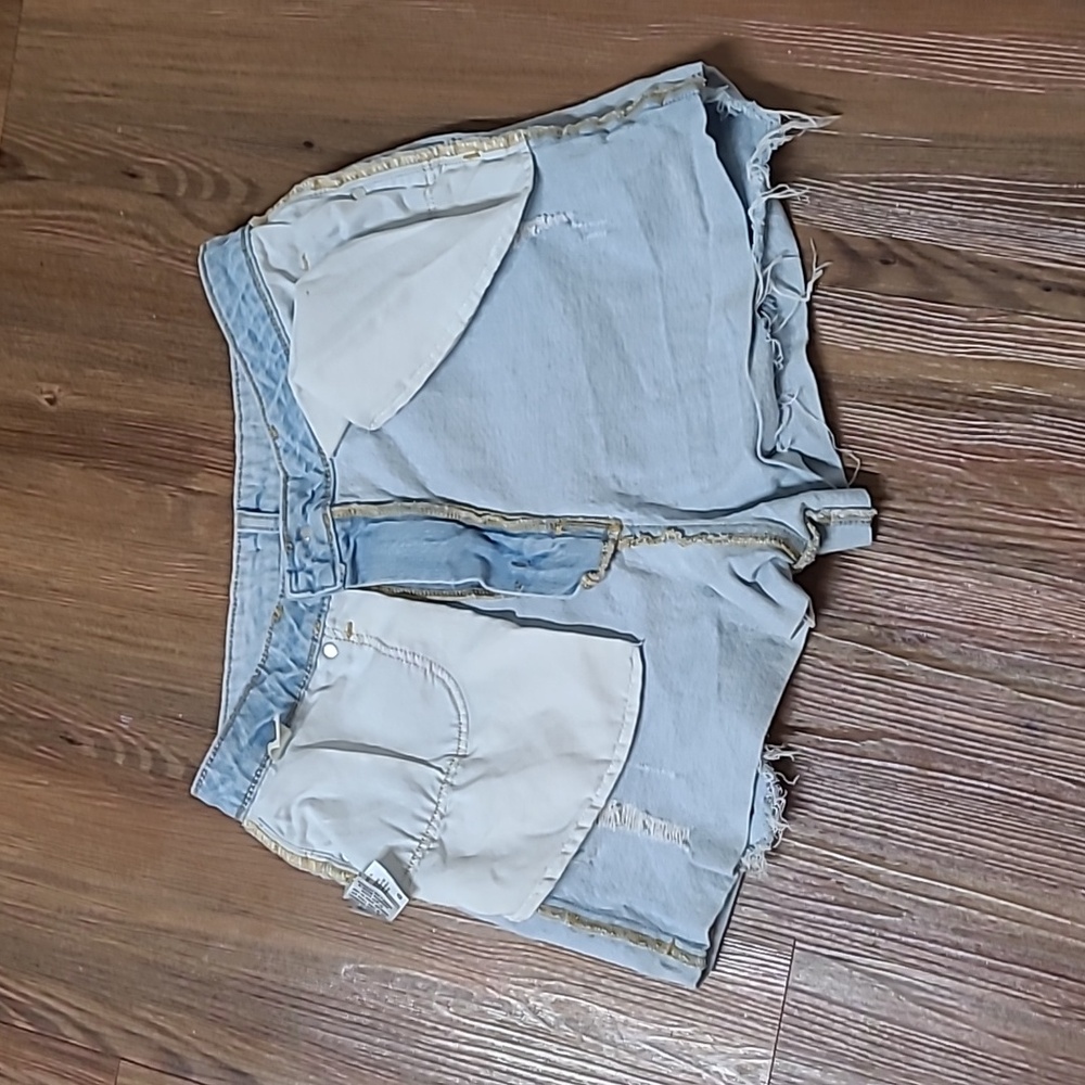 Wild Fable Blue Jean Shorts Distressed Cuffed - Picture 4 of 5